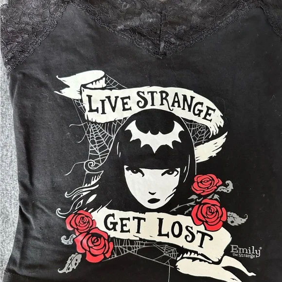 Emily the strange black lace tank top - Picture 3 of 5